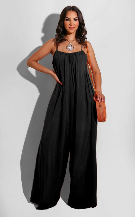 comfy Casual Jumpsuits for women Black M