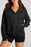 Half Zip Long Sleeve Sweatshirt Black