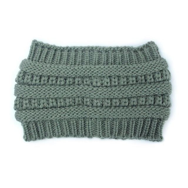 Women's Crochet Beanie Dark Grey One Size