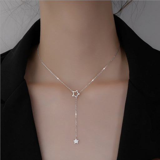 Star Necklace for Women White