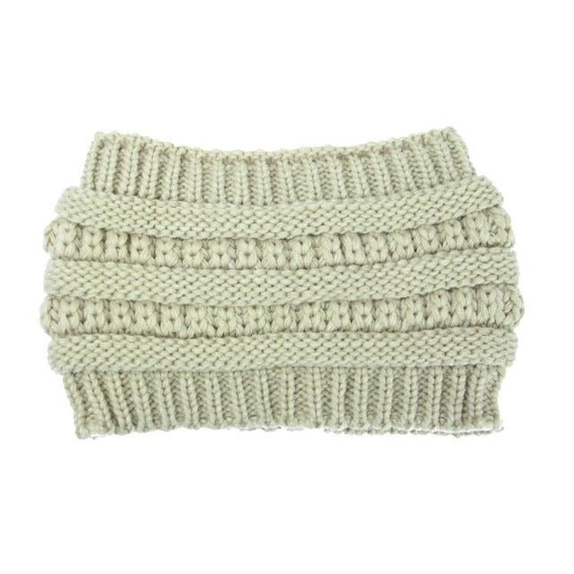 Women's Crochet Beanie Beige One Size