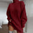 Turtleneck Cozy Dress Wine red