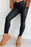 Black V Crossover High Waist Pocketed Leggings Black