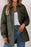 Snap Down Collared Winter Coat Army Green