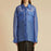 French casual new loose and comfortable thin silhouette versatile shirt Blue