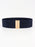 Alloy Buckle Elastic Belt Dark Navy One Size