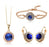 Jewelry Set for women Golden blue