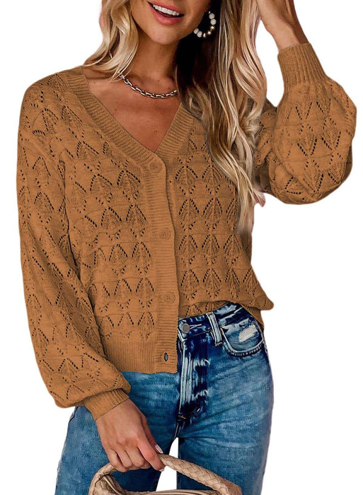 V-Neck Chic Cardi Khaki