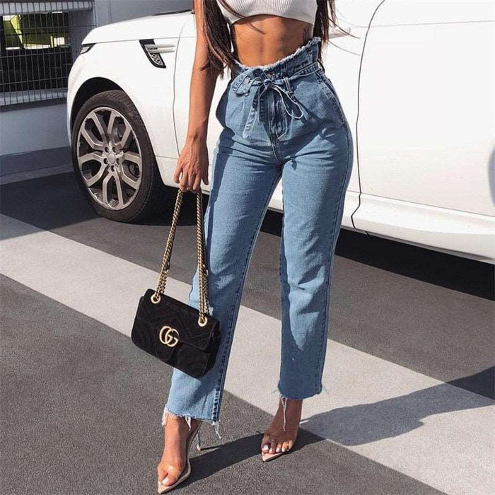 Women High Waist Jeans