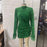 Fashionable Green Sequin Velvet Dress