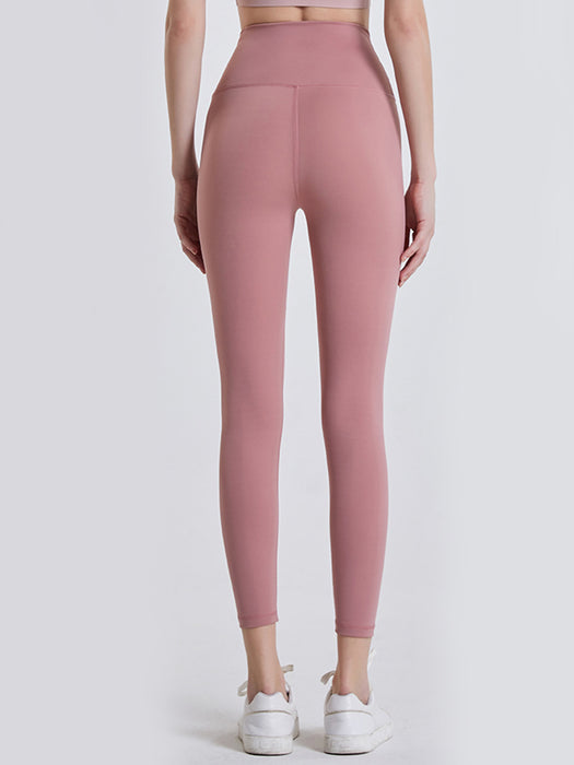 Wide Waistband Sports Leggings Dusty Pink