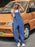 Wide Strap Wide Leg Denim Overalls