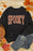 SPOOKY Round Neck Long Sleeve Sweatshirt