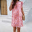 Dress Spring/Summer Elegance Print sleeveless dress pink