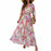 Summer/Spring Elegance Printed Waist Dress for Women