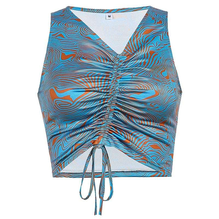 Rapcopter Paisley Tank Top Blue