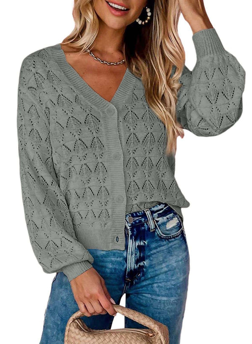 V-Neck Chic Cardi Grey