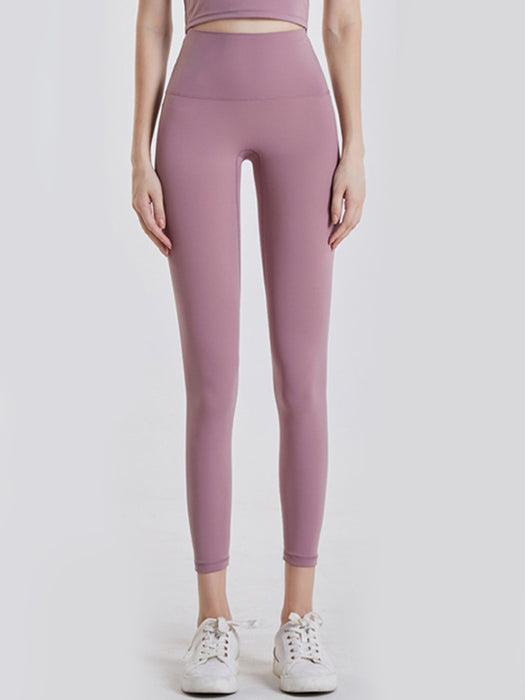 Wide Waistband Sports Leggings Lilac