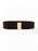 Alloy Buckle Elastic Belt Chocolate One Size