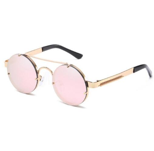 Retro Round Steampunk Sunglasses Women 3