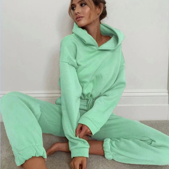 Women's Stylish Leisure Tracksuit Set Green