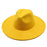 Fedora Wool Hat for women yellow size 56-59cm