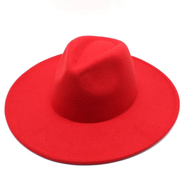 Fedora Wool Hat for women red size 56-59cm