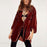 women's fashion gold velvet lapel coat