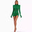 Fashionable Green Sequin Velvet Dress