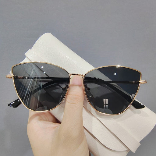 Cat Eye Sunglasses for women Golden gray