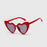 Love Heart Sunglasses Women C3-Red-Gray