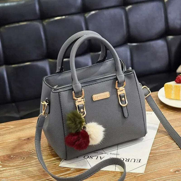 Women Vintage Purse Plush Tassel Messenger Bag (Small (longest side 20-30cm)) dark gray