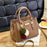 Women Vintage Purse Plush Tassel Messenger Bag (Small (longest side 20-30cm)) khaki