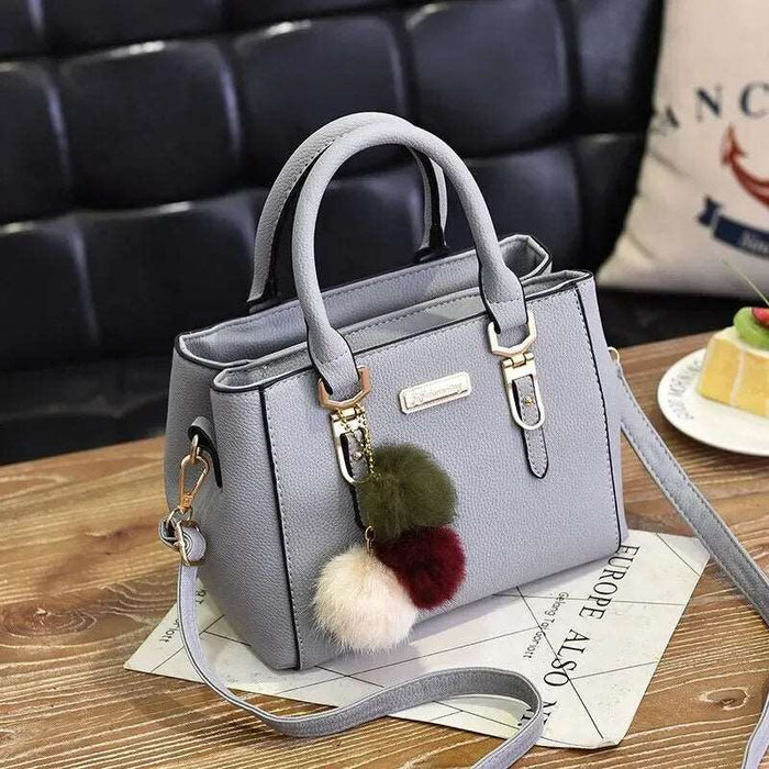 Women Vintage Purse Plush Tassel Messenger Bag (Small (longest side 20-30cm)) light gray