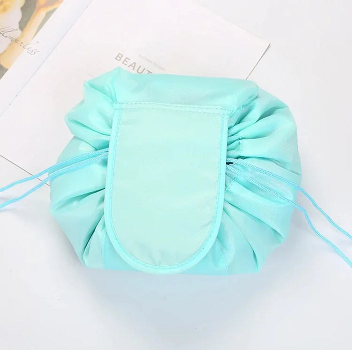 Women Drawstring Cosmetic Bag Sky Blue