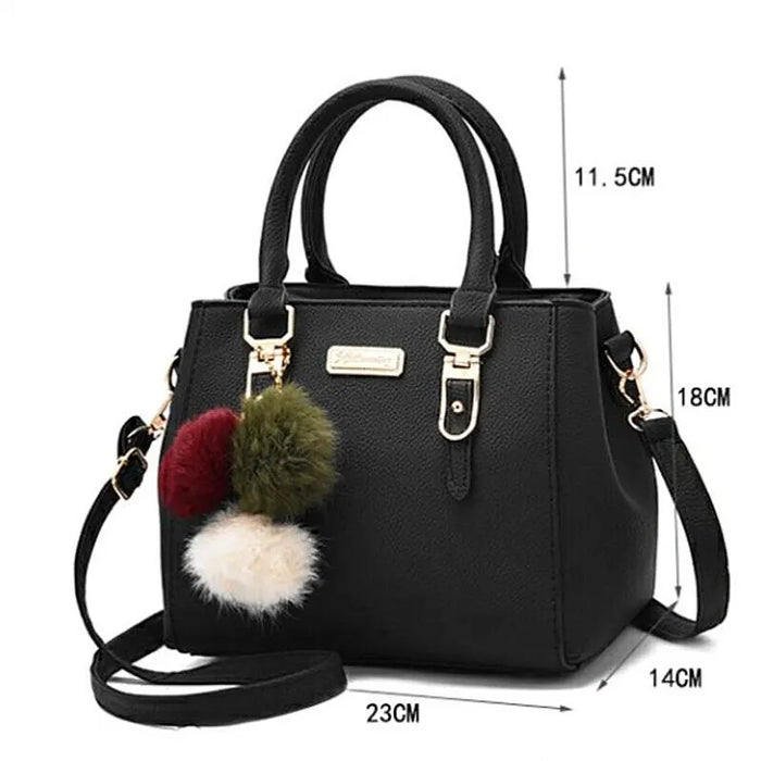 Women Vintage Purse Plush Tassel Messenger Bag