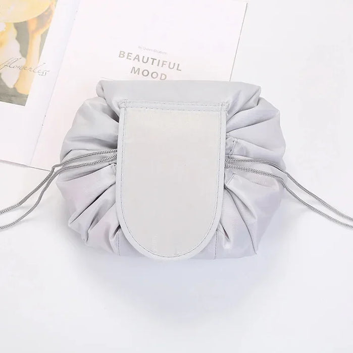 Women Drawstring Cosmetic Bag Light grey