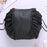 Women Drawstring Cosmetic Bag Black