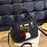 Women Vintage Purse Plush Tassel Messenger Bag (Small (longest side 20-30cm)) black