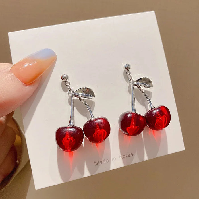 Red Cherry Earrings x717ehong