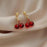 Red Cherry Earrings e1119