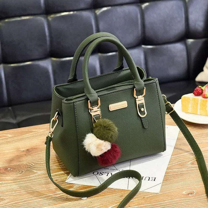 Women Vintage Purse Plush Tassel Messenger Bag (Small (longest side 20-30cm)) green