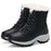 women's heeled winter boots Black