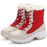 women's heeled winter boots Red