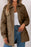 Snap Down Collared Winter Coat Camel