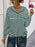 Drawstring Striped Long Sleeve Hoodie Dark Green