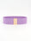 Alloy Buckle Elastic Belt Lavender One Size