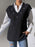 Pearl Trim V-Neck Sweater Vest Black One Size