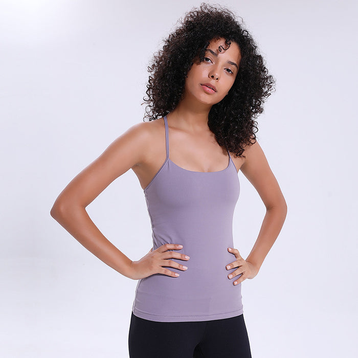 y-back yoga seamless workout tank tops for women Dawn grey