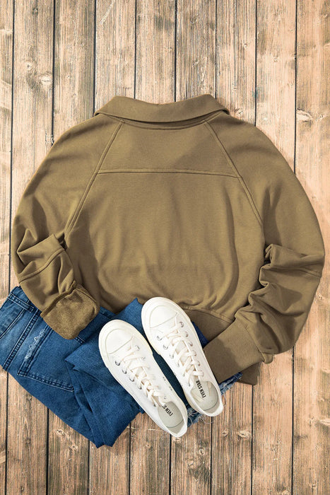 Half Zip Long Sleeve Sweatshirt